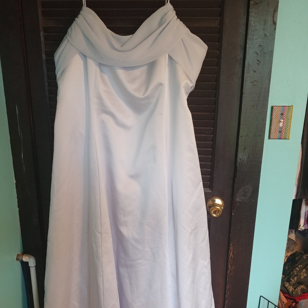 Pale blue bridesmaids dress